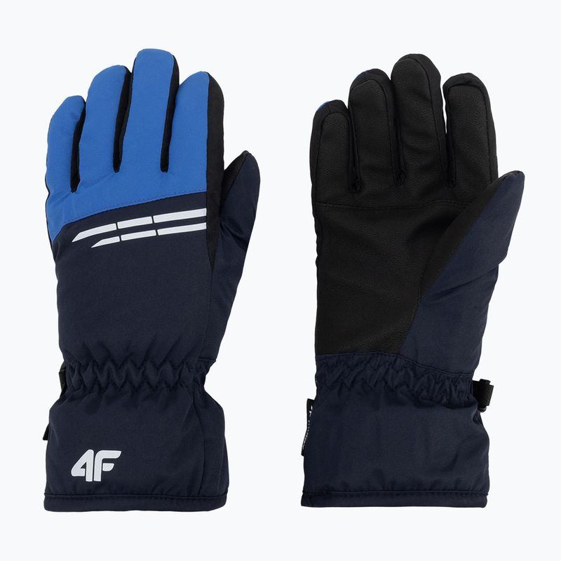 Children's ski gloves 4F blue 4FJAW22AFGLM038