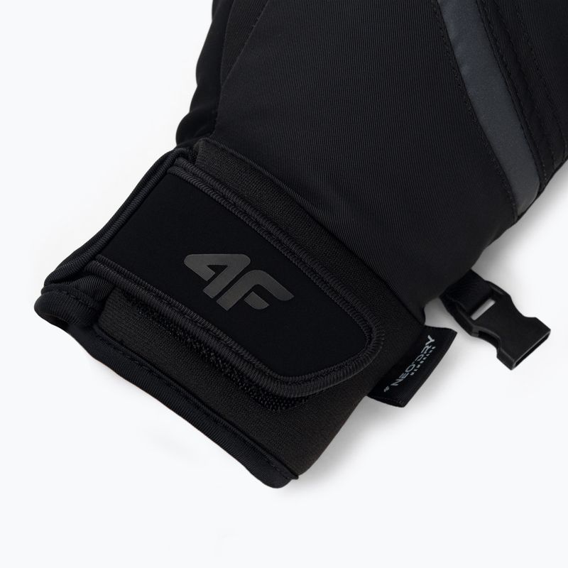 Women's ski gloves 4F black H4Z22-RED004 4