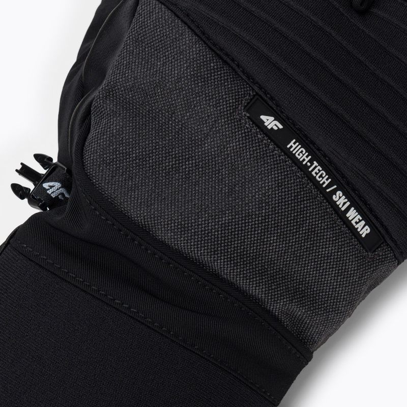 Men's ski gloves 4F grey H4Z22-REM003 4
