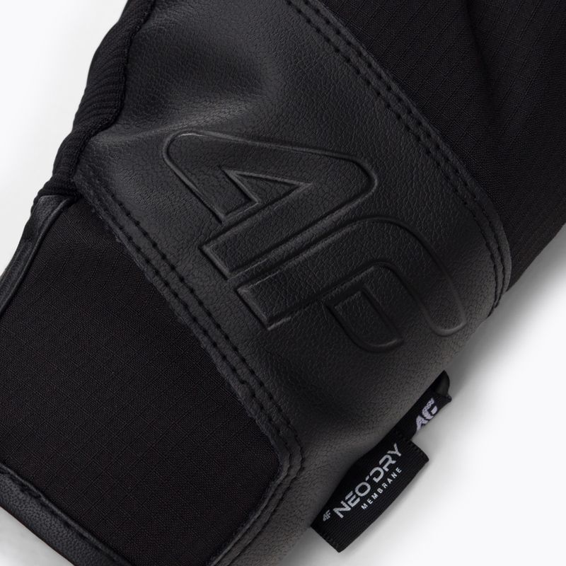 Men's ski gloves 4F black H4Z22-REM004 4