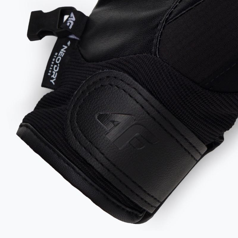 Men's ski gloves 4F black H4Z22-REM004 5