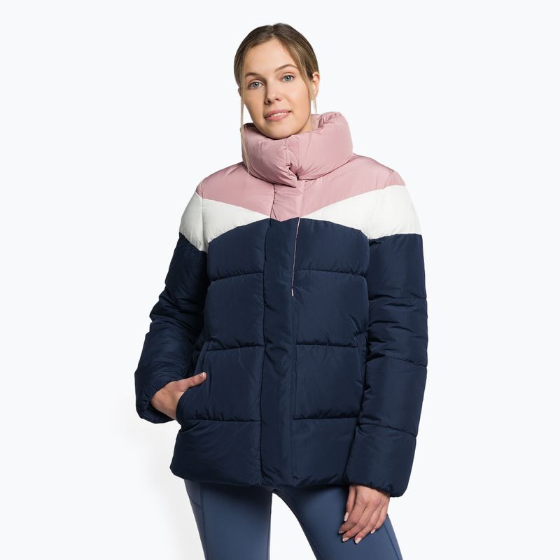 Women's down jacket 4F navy blue H4Z21-KUDP007