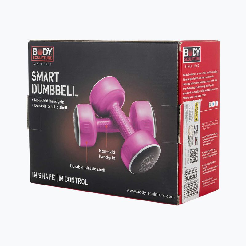 Vinyl dumbbells Body Sculpture Smart Bw 108 3 kg pink 5