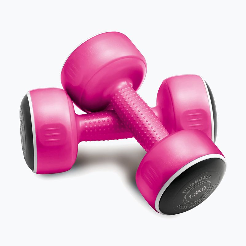 Dumbbell set with stand Body Sculpture Smart Bw 108T 19 kg pink/yellow/black 2