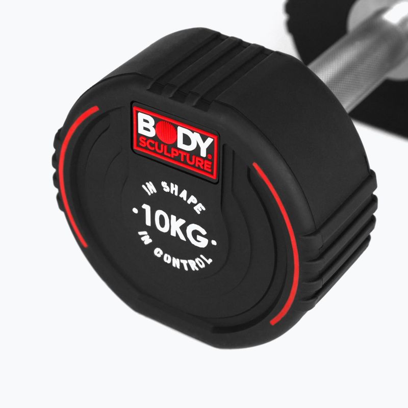 Rubber-coated dumbbell Body Sculpture TPU BW 133 10 kg black 5
