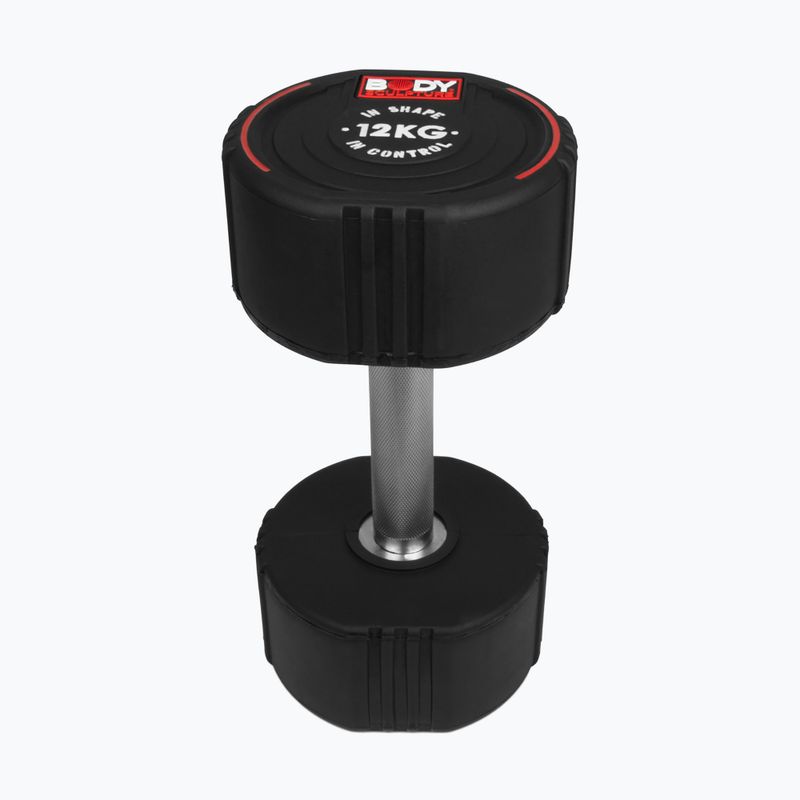 Rubber-coated dumbbell Body Sculpture TPU BW 133 12 kg black 2