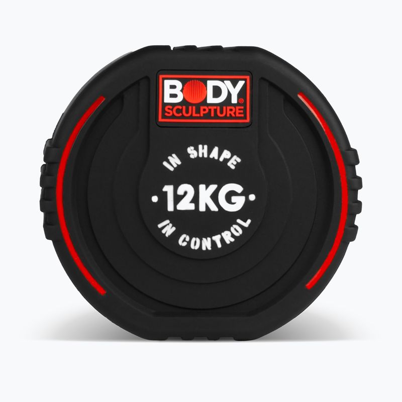 Rubber-coated dumbbell Body Sculpture TPU BW 133 12 kg black 4