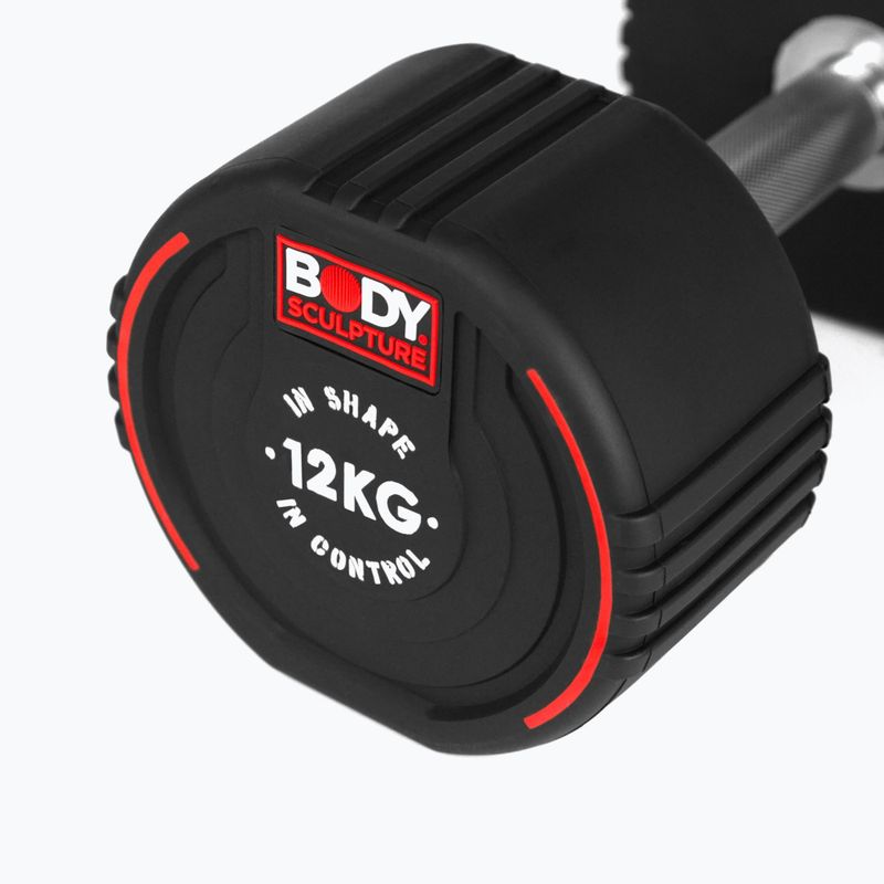 Rubber-coated dumbbell Body Sculpture TPU BW 133 12 kg black 5