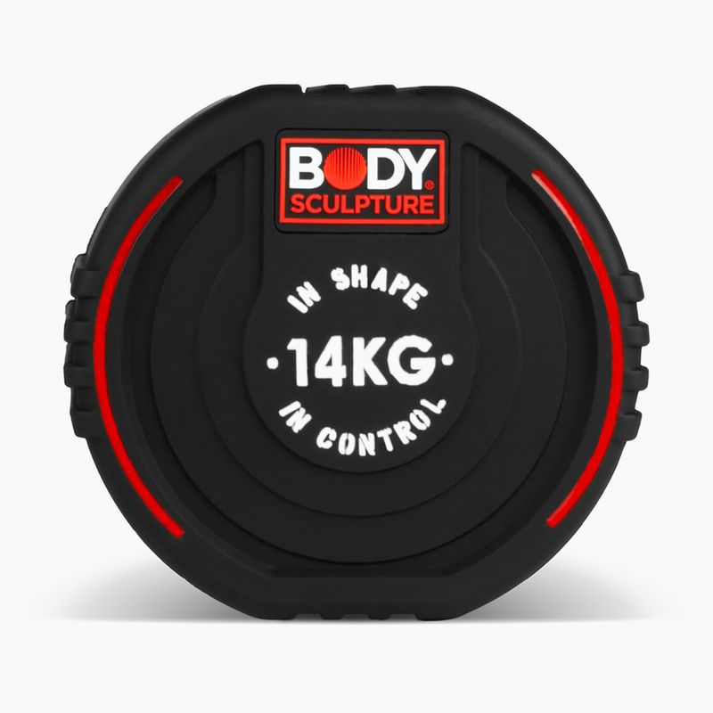 Rubber-coated dumbbell Body Sculpture TPU BW 133 14 kg black 4