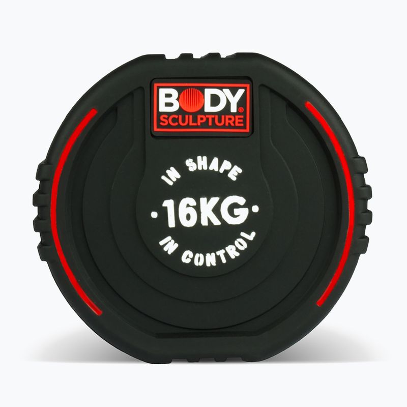 Rubber-coated dumbbell Body Sculpture TPU BW 133 16 kg black 4