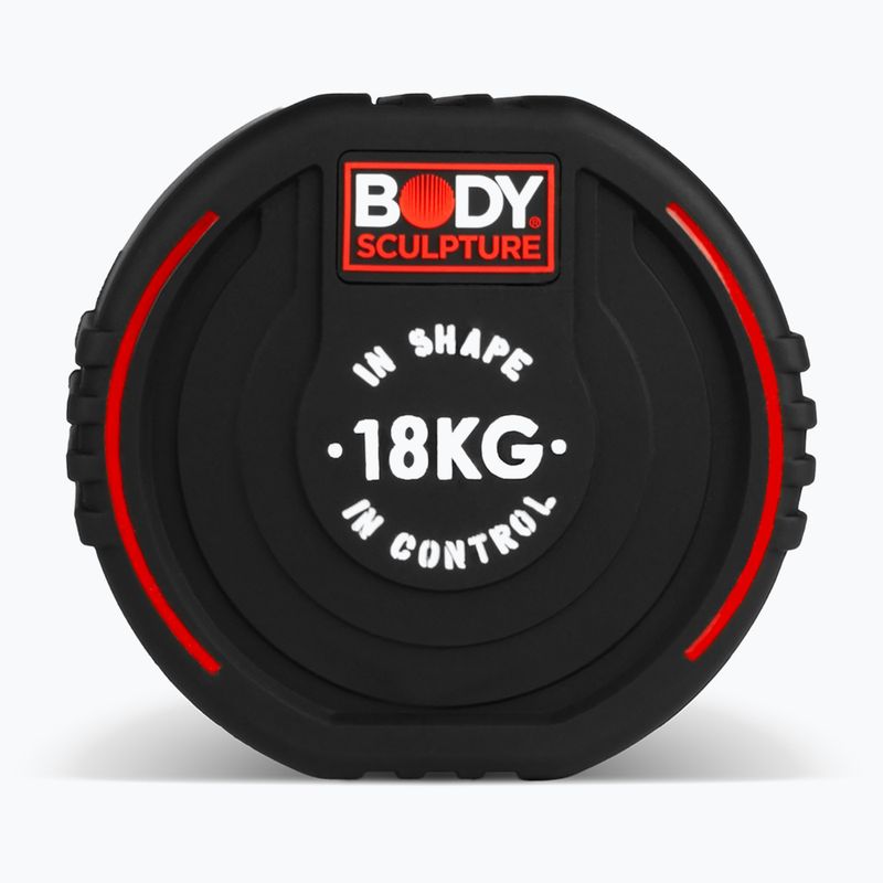 Rubber-coated dumbbell Body Sculpture TPU BW 133 18 kg black 4