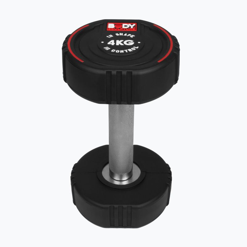 Rubber-coated dumbbell Body Sculpture TPU BW 133 4 kg black 2
