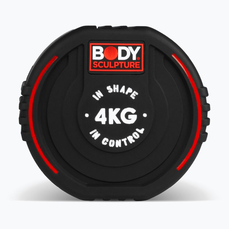 Rubber-coated dumbbell Body Sculpture TPU BW 133 4 kg black 4