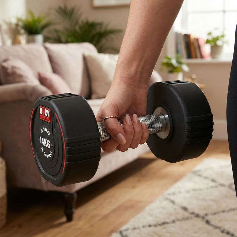 Rubber-coated dumbbell Body Sculpture TPU BW 133 4 kg black 11