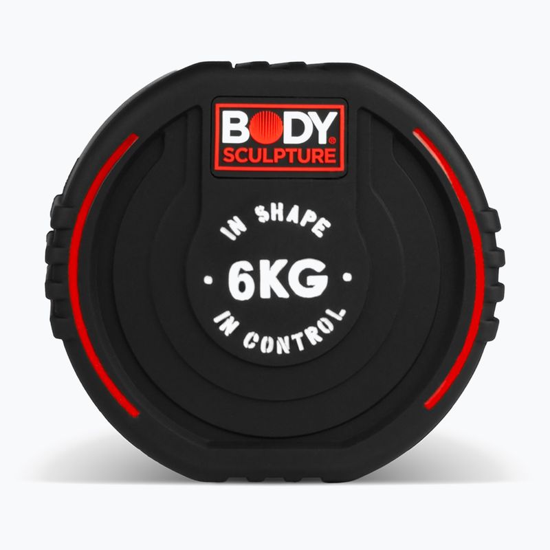 Rubber-coated dumbbell Body Sculpture TPU BW 133 6 kg black 4
