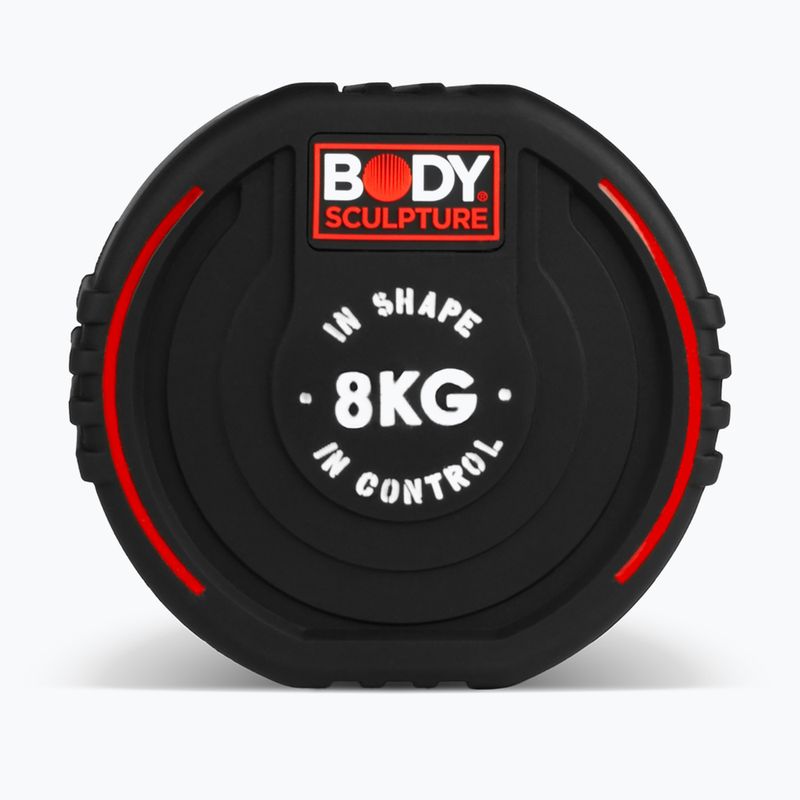 Rubber-coated dumbbell Body Sculpture TPU BW 133 8 kg black 4