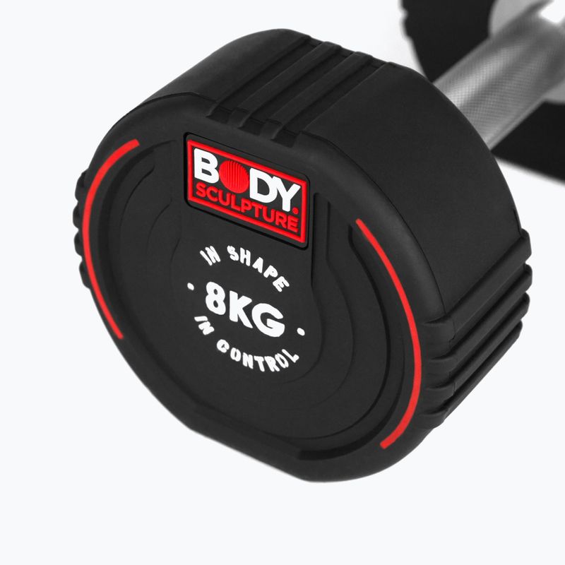 Rubber-coated dumbbell Body Sculpture TPU BW 133 8 kg black 5