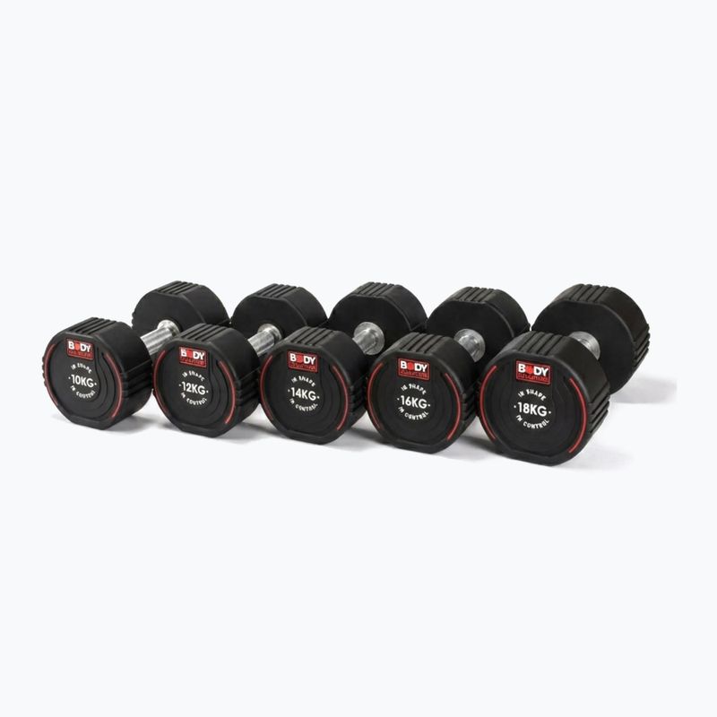 Rubber-coated dumbbell Body Sculpture TPU BW 133 8 kg black 8