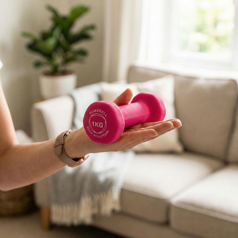 Rubber-coated dumbbell Body Sculpture BW 513 z PVC 1 kg pink 11