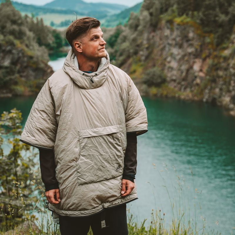 OFFLANDER insulated Waterproof grey Poncho 8