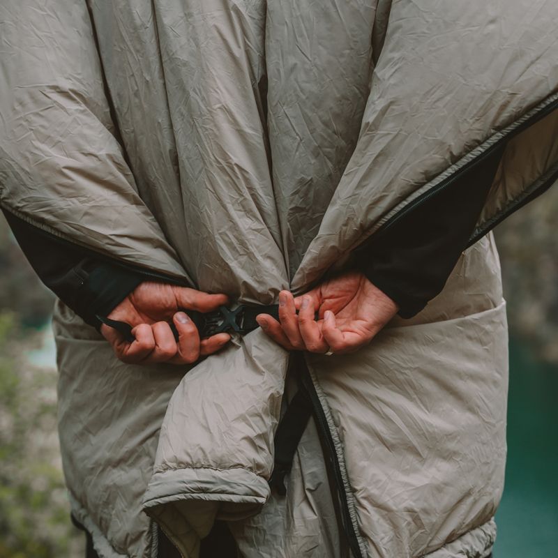 OFFLANDER insulated Waterproof grey Poncho 11