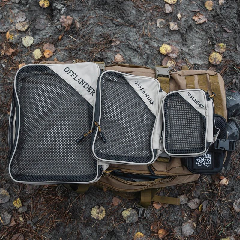 Travel organiser OFFLANDER Set 3 pack sand/black 7