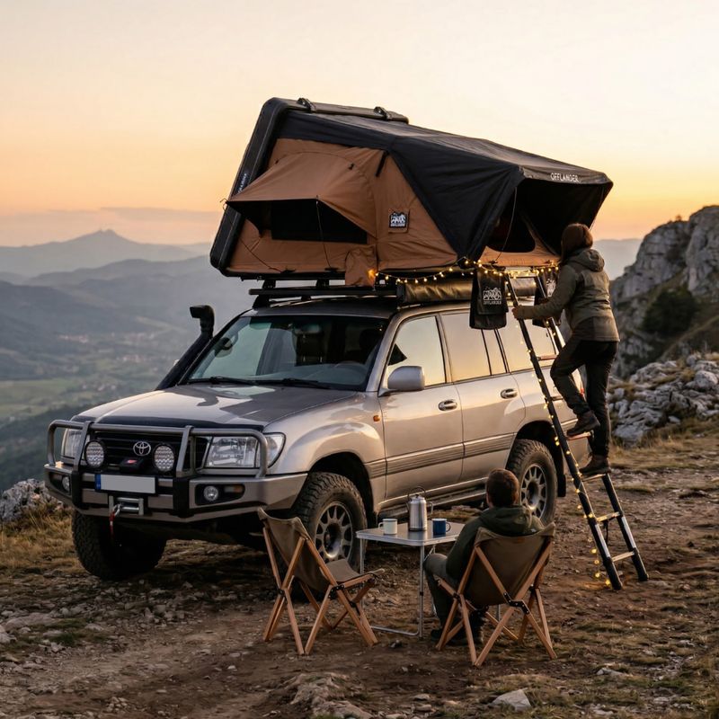 2-person roof tent OFFLANDER Fold 2 Grizzly beige/brown 8