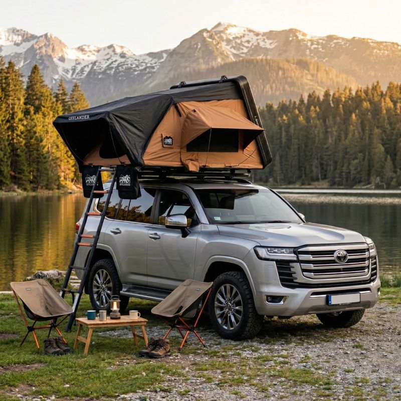 2-person roof tent OFFLANDER Fold 2 Grizzly beige/brown 9