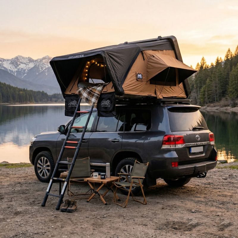 2-person roof tent OFFLANDER Fold 2 Grizzly beige/brown 10