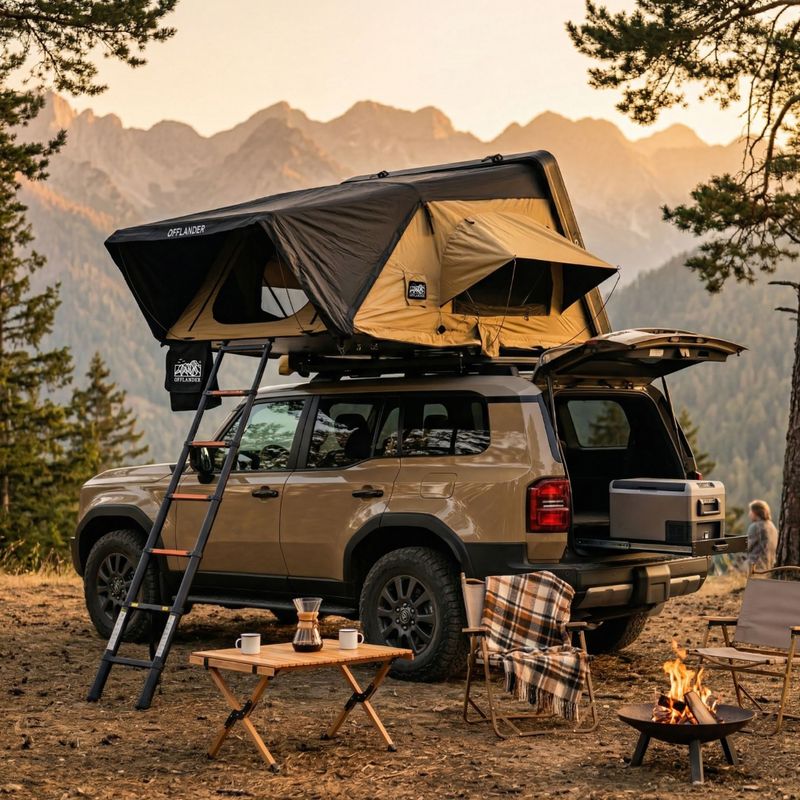 2-person roof tent OFFLANDER Fold 2 sand 11