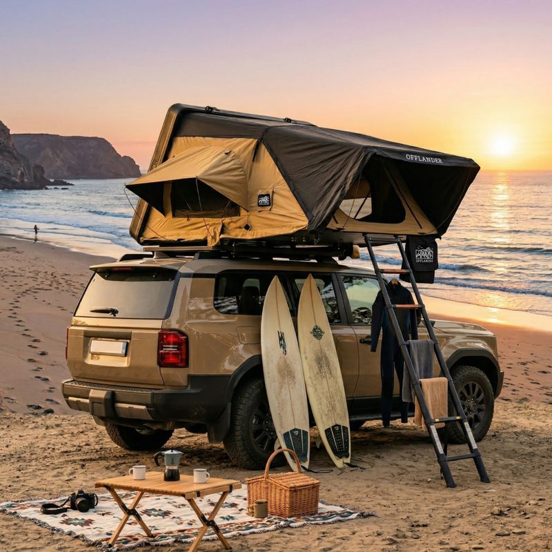 2-person roof tent OFFLANDER Fold 2 sand 12