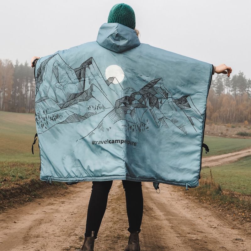 Poncho OFFLANDER OFF_CACC heavyweight heated blue 5