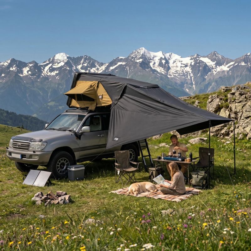Tent vestibule OFFLANDER Fold 4 do namiotu black 6