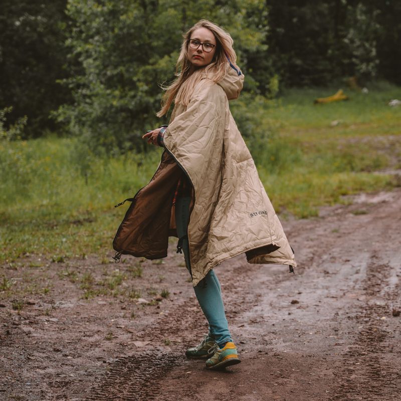 Poncho OFFLANDER OFF_CACC lightweight heated brown 7