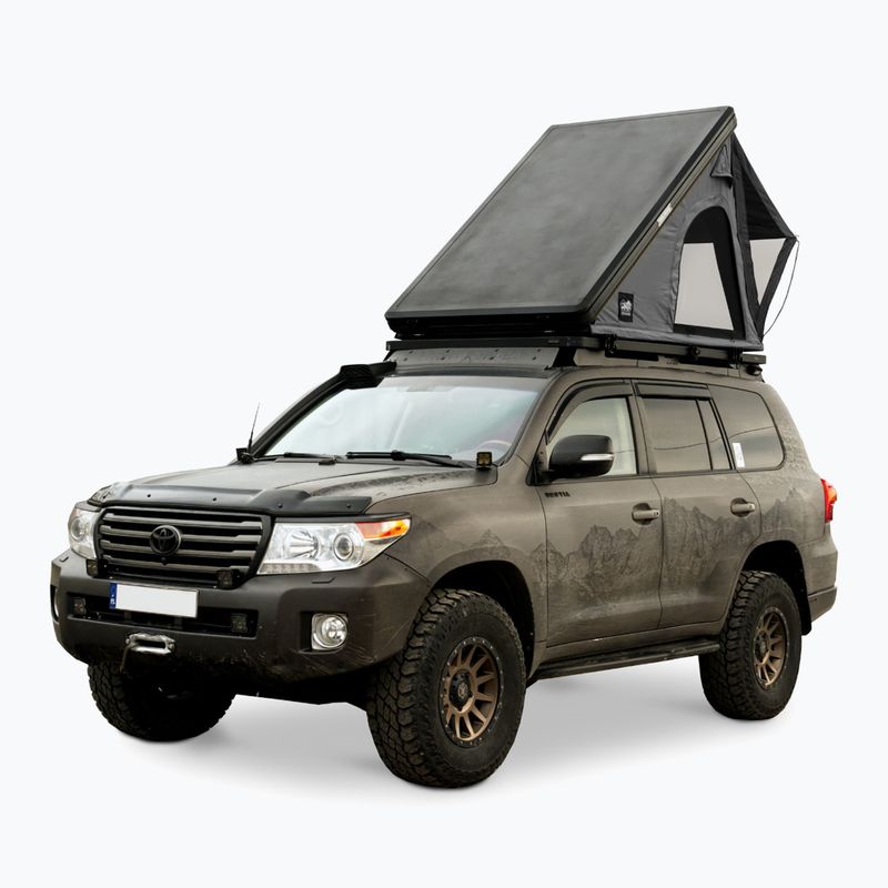 2-person roof tent OFFLANDER Triangle Slim Wolf black 3