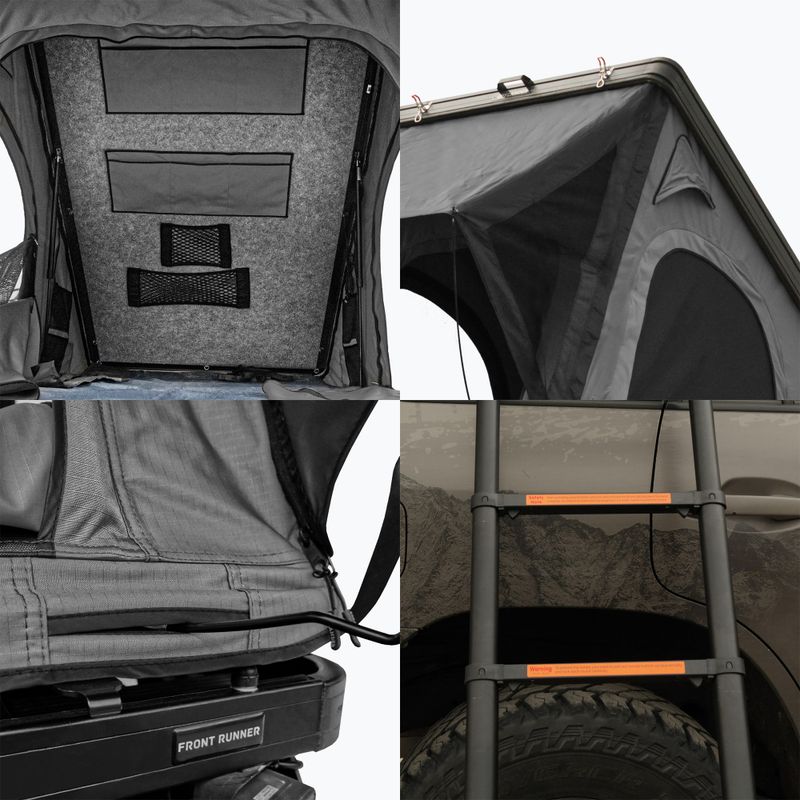 2-person roof tent OFFLANDER Triangle Slim Wolf black 7