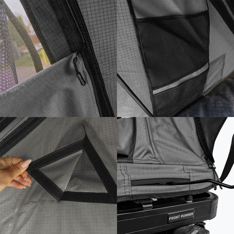 2-person roof tent OFFLANDER Triangle Slim Wolf black 8