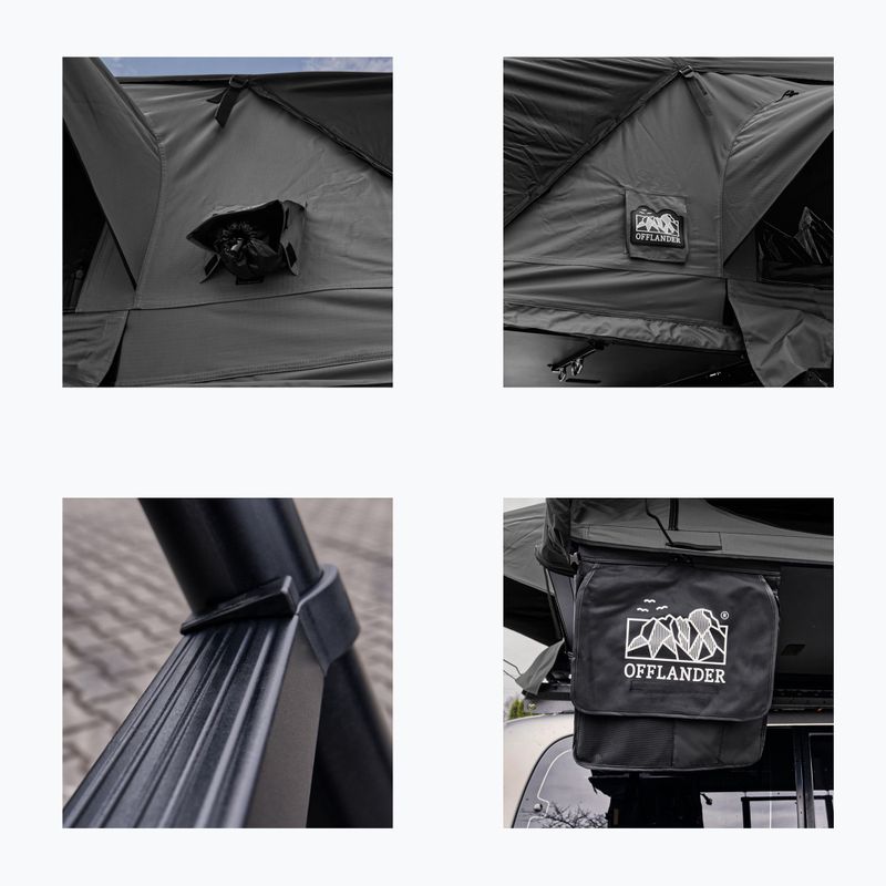 2-person roof tent OFFLANDER Fold 2 Wolf gray 10