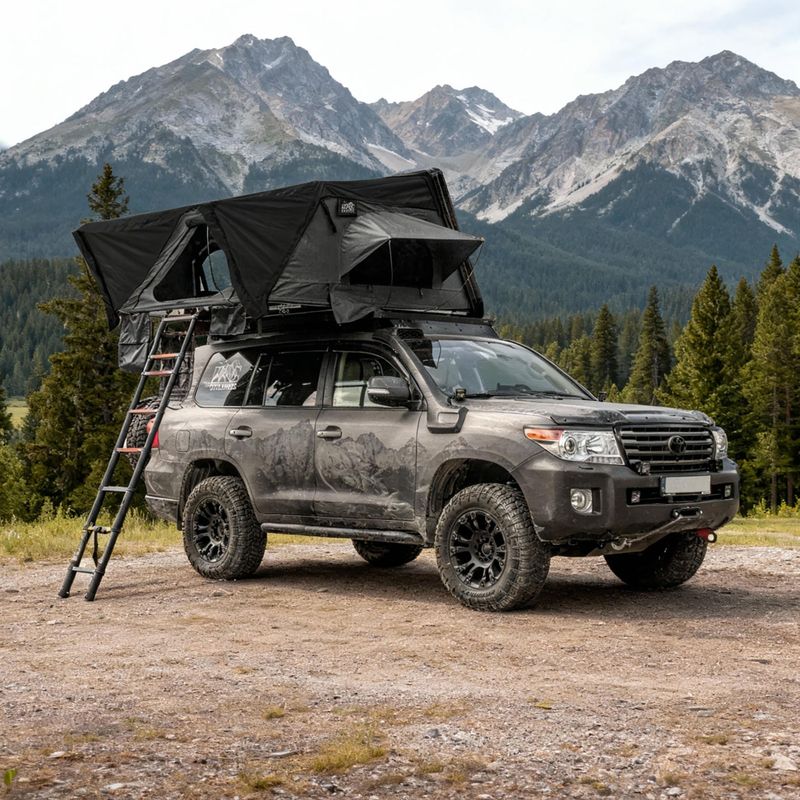 2-person roof tent OFFLANDER Fold 2 Wolf gray 14