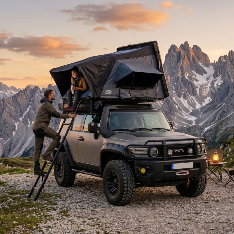 2-person roof tent OFFLANDER Fold Y 150 black 10