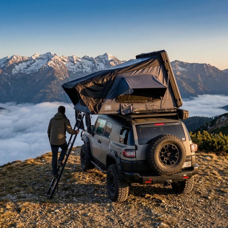 2-person roof tent OFFLANDER Fold Y 190 black 9