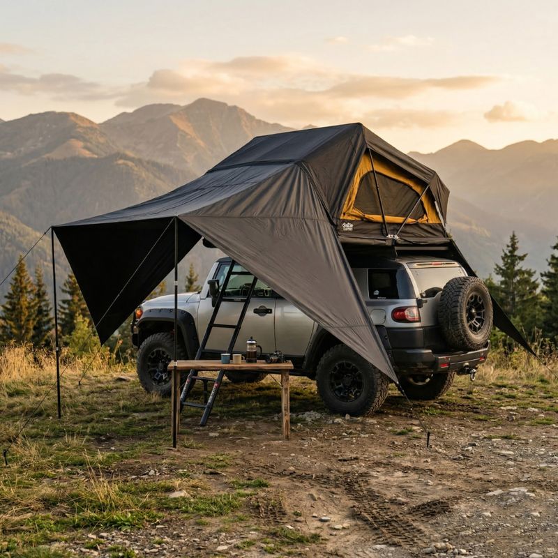 Tent canopy OFFLANDER Soft Hybrid 190 do namiotu black 6