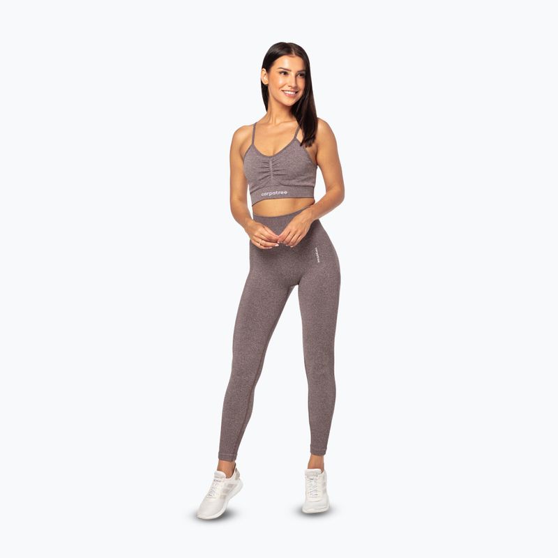 Women's training leggings Carpatree Allure Seamless brown melange (pepper corn) 2
