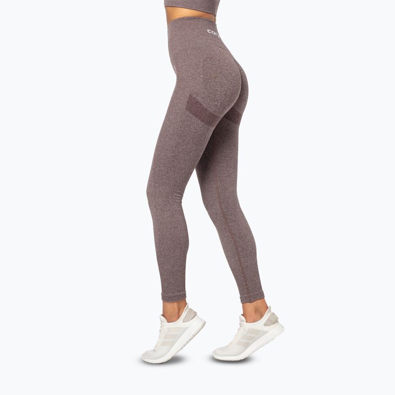 Women's training leggings Carpatree Allure Seamless brown melange (pepper corn) 4
