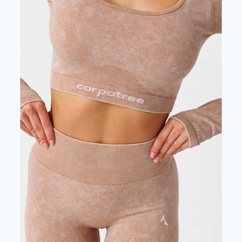 Women's training longsleeve Carpatree Yasmine Seamless beige stone wash 4