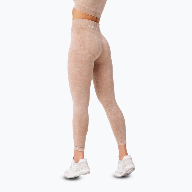 Women's training leggings Carpatree Yasmine Seamless beige stone wash 3