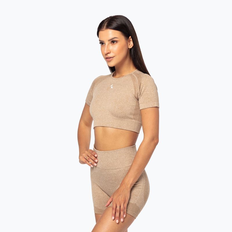 Women's training top Carpatree Vibe Seamless beige melange