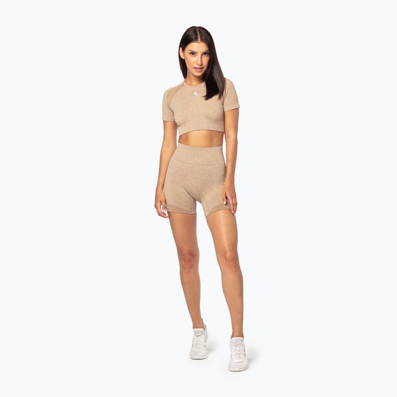 Women's training top Carpatree Vibe Seamless beige melange 2