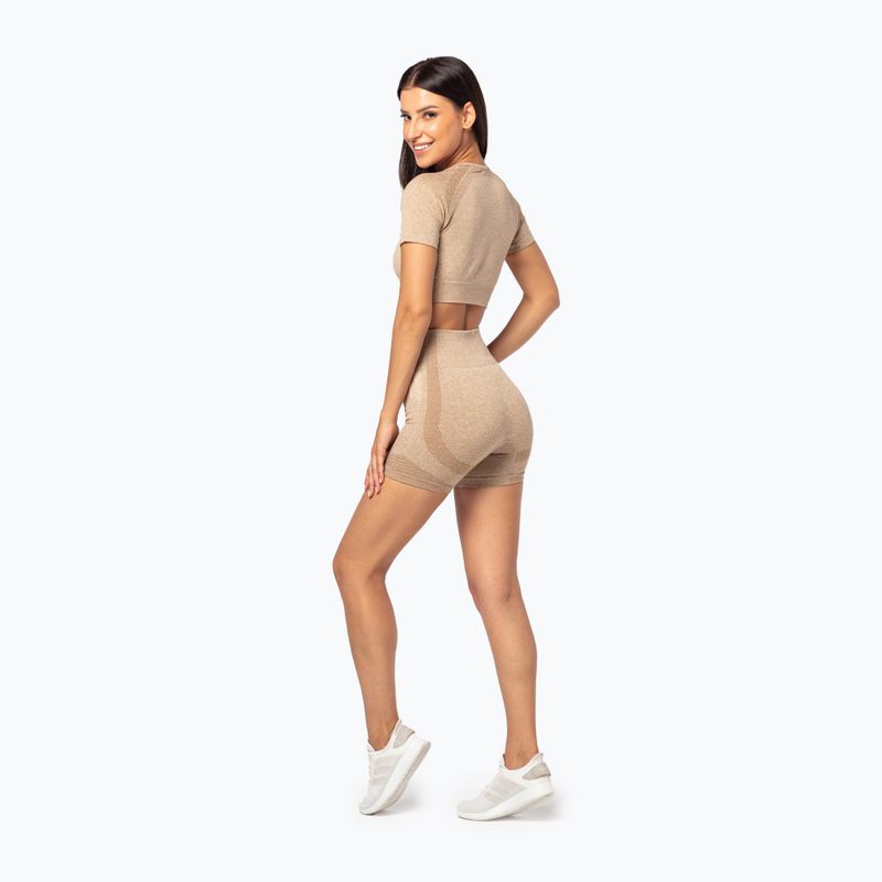 Women's training top Carpatree Vibe Seamless beige melange 3