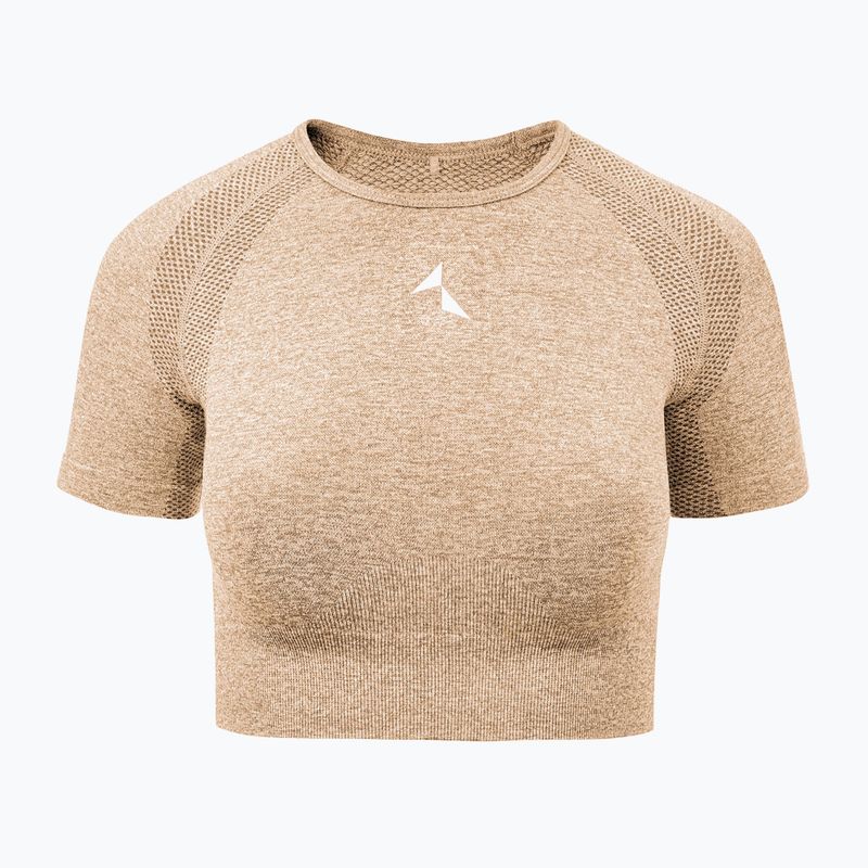 Women's training top Carpatree Vibe Seamless beige melange 5